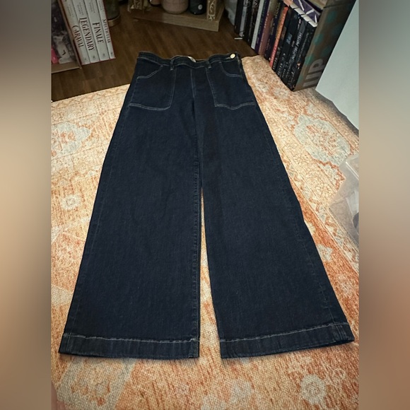Frame Denim Francoise Wide-Leg High-Rise Jeans Virgo size 31 WE24DPA037 - Picture 9 of 10